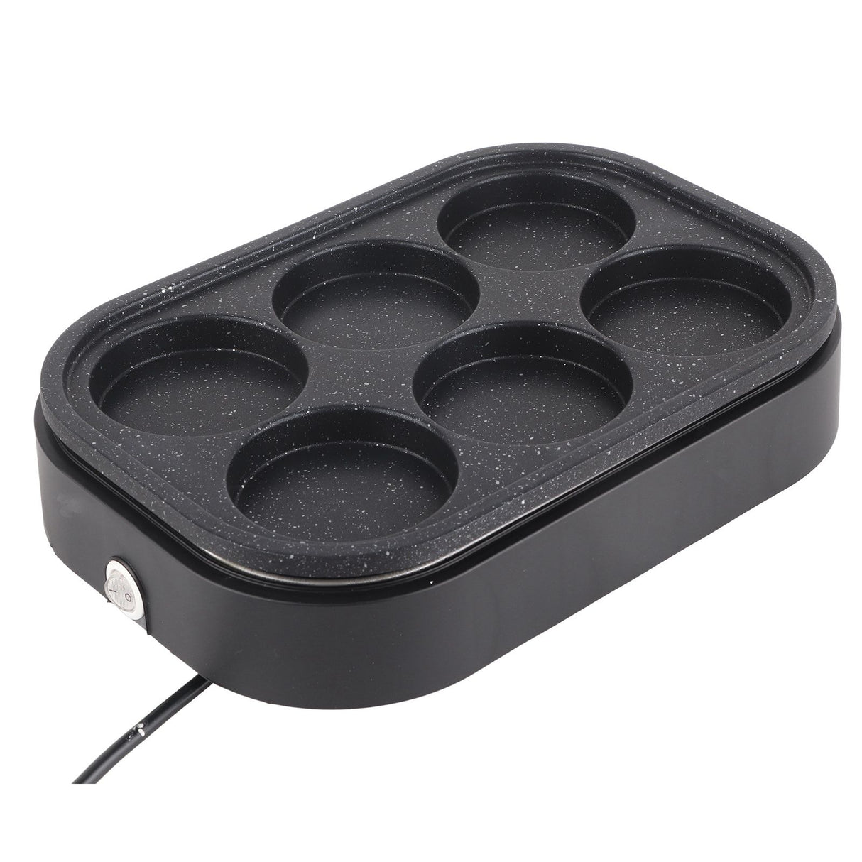 6 Hole Egg Frying Pan Nonstick Breakfast Pot Multifunctional Breakfast Maker Hamburger Machine With Pot Cover