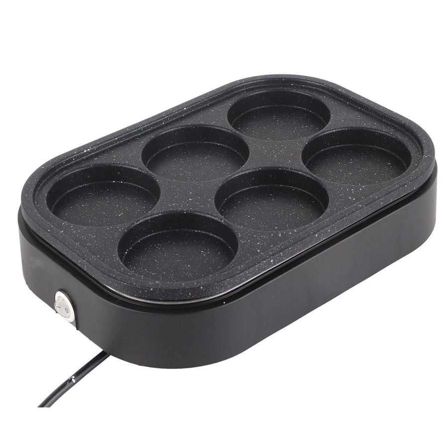6 Hole Egg Frying Pan Nonstick Breakfast Pot Multifunctional Breakfast Maker Hamburger Machine With Pot Cover