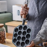 14 Holes Takoyaki Pan Nonstick Cast Iron Octopus Meat Balls Mold Maker with Detachable Handle for Home Pancake Baking - Extra Image
