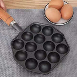 14 Holes Takoyaki Pan Nonstick Cast Iron Octopus Meat Balls Mold Maker with Detachable Handle for Home Pancake Baking - Extra Image