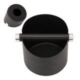 Coffee Knock Box Stainless Steel Coffee Grounds Knock Box with Knock Bar for Cafes Western Restaurants Bars Home Kitchen - Low Angle