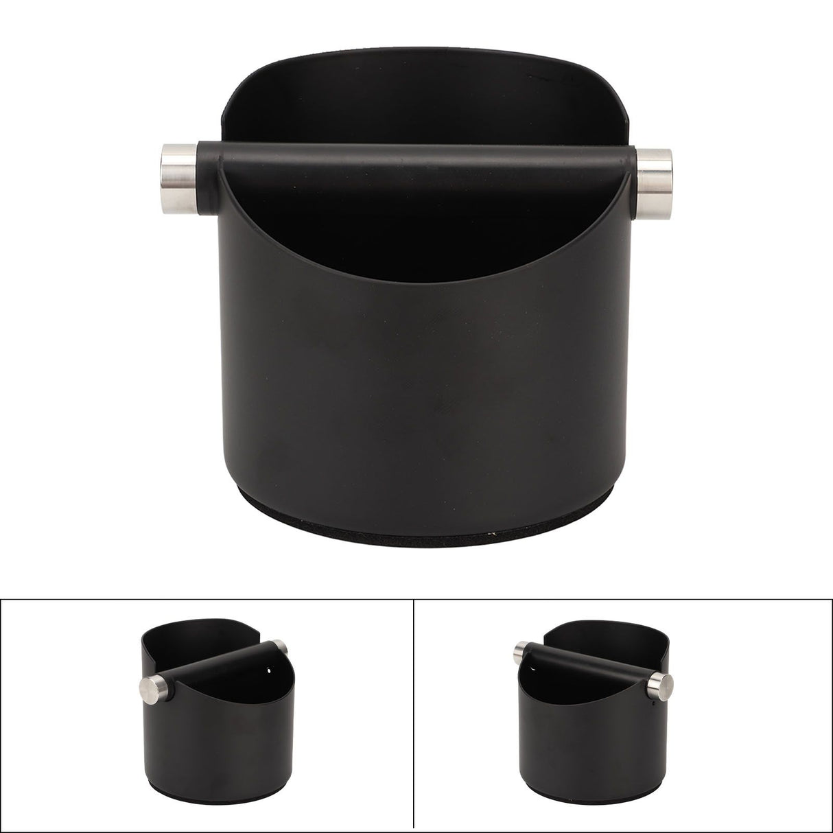 Coffee Knock Box Stainless Steel Coffee Grounds Knock Box with Knock Bar for Cafes Western Restaurants Bars Home Kitchen
