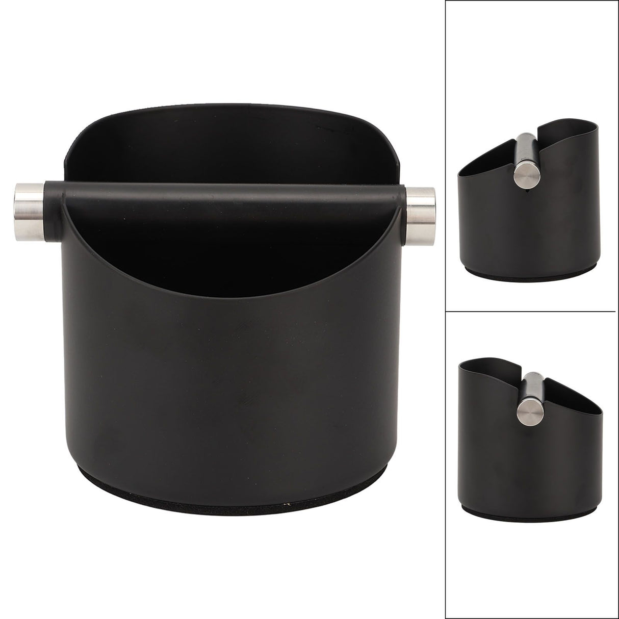 Coffee Knock Box Stainless Steel Coffee Grounds Knock Box with Knock Bar for Cafes Western Restaurants Bars Home Kitchen