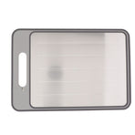 Defrosting Tray Double Sided Grinding Thawing Cutting Board with Sharpener for Frozen Meat Grey