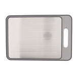 Defrosting Tray Double Sided Grinding Thawing Cutting Board with Sharpener for Frozen Meat Grey