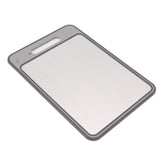 Defrosting Tray Double Sided Grinding Thawing Cutting Board with Sharpener for Frozen Meat Grey