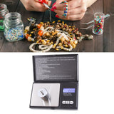 Digital Scale Backlit LCD Accurate Measurement Electronic Food Steelyard for Kitchen Jewelry 1000G 0.1G - Top-Down View
