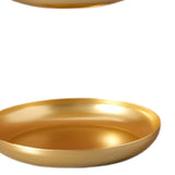 2 Tier Iron Fruit Serving Tray Waterproof Multi Tier Storage Platter for Coffee Table Party Gold