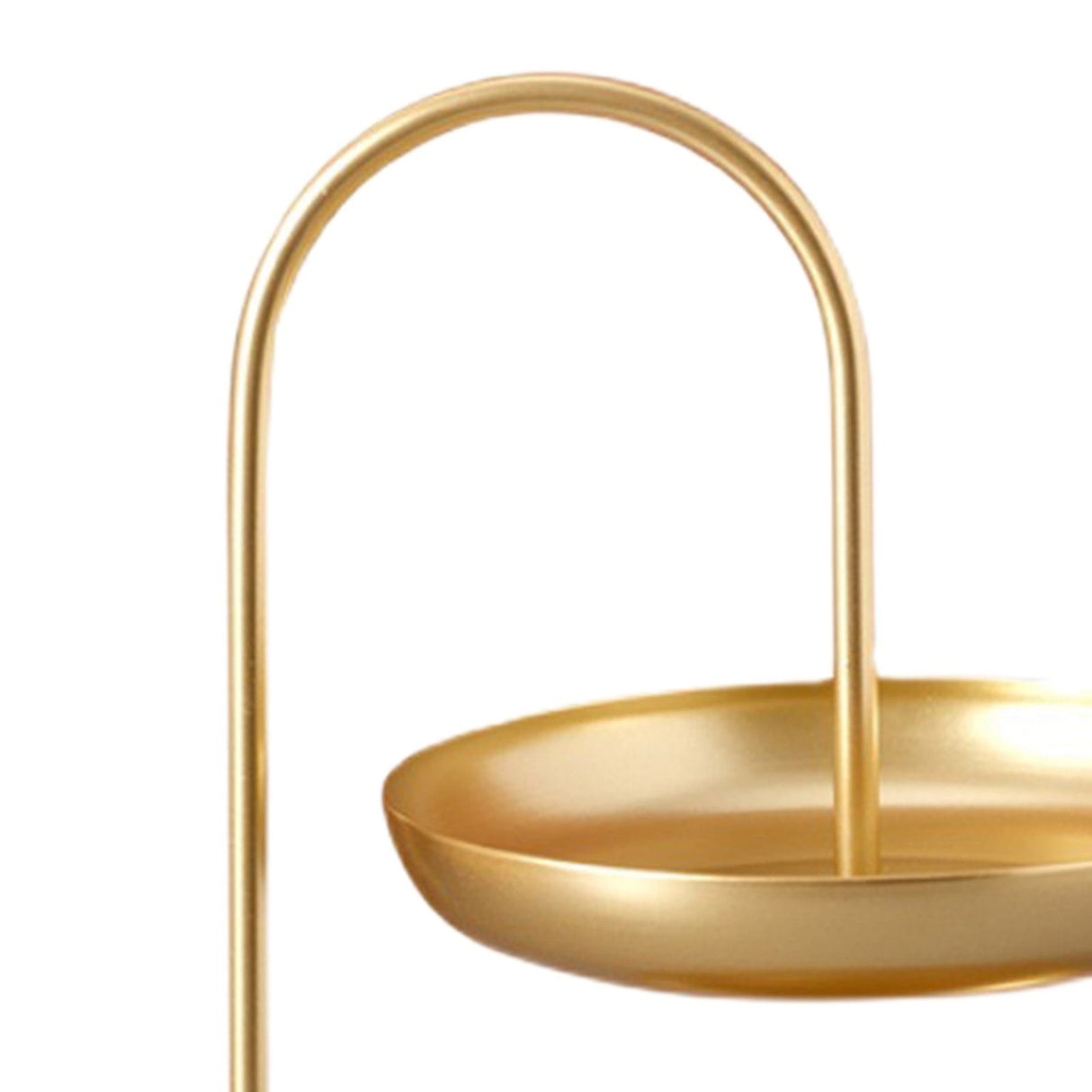 2 Tier Iron Fruit Serving Tray Waterproof Multi Tier Storage Platter for Coffee Table Party Gold