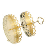 Double Layer Pastry Tray Decorative Copper Gold Biscuits Dessert Display Plate for Wedding Hollowed Out Love Heart