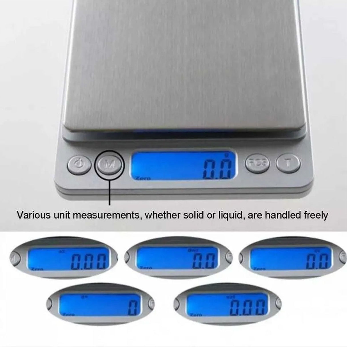 Kitchen Electronic Scale 0.1g High Accuracy Mini Portable LCD Display Digital Food Scale for Jewelry