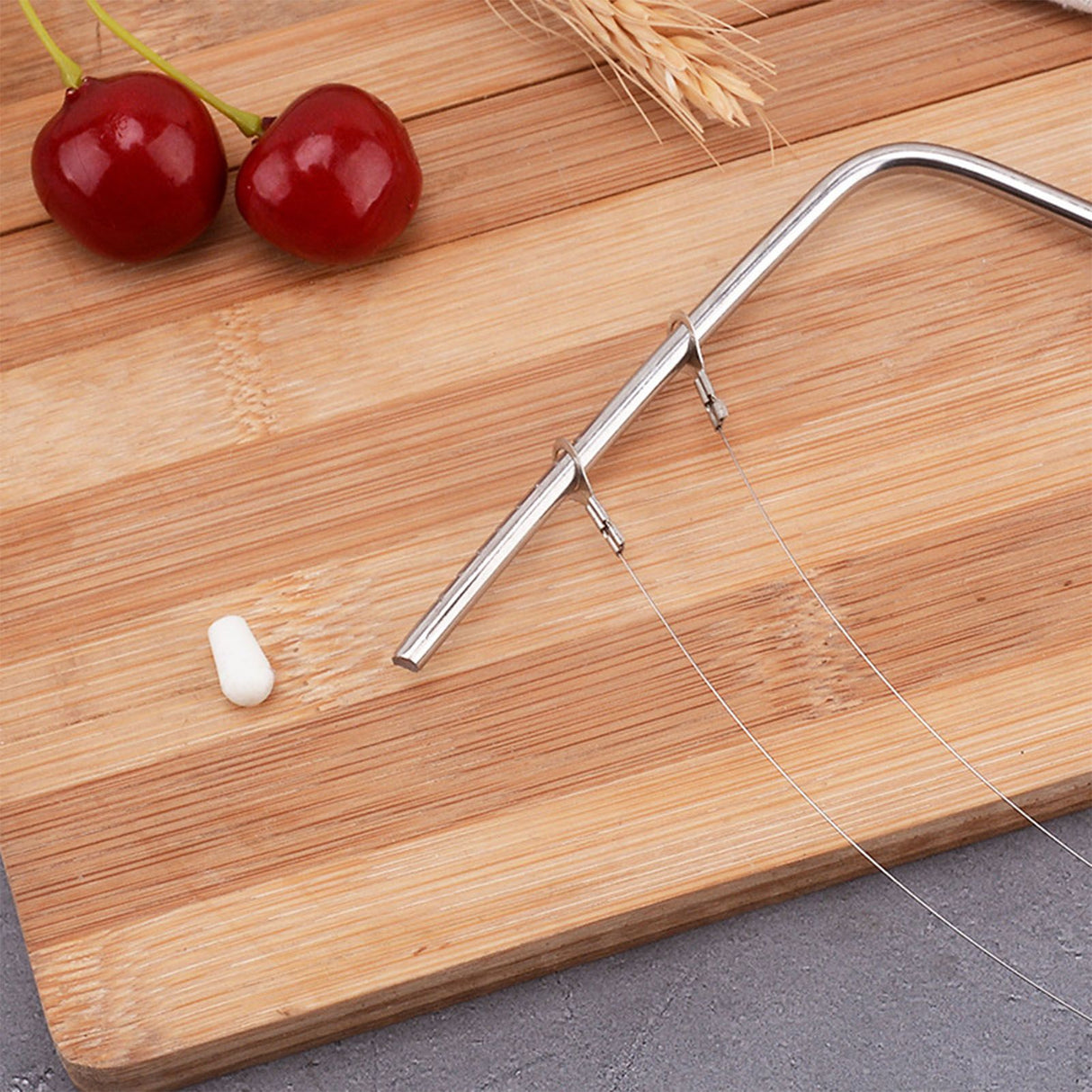 Cake Leveler Stainless Steel 8 Gear Adjustable Cake Layer Cutter with Detachable Wire for Baking Tool Two Wire