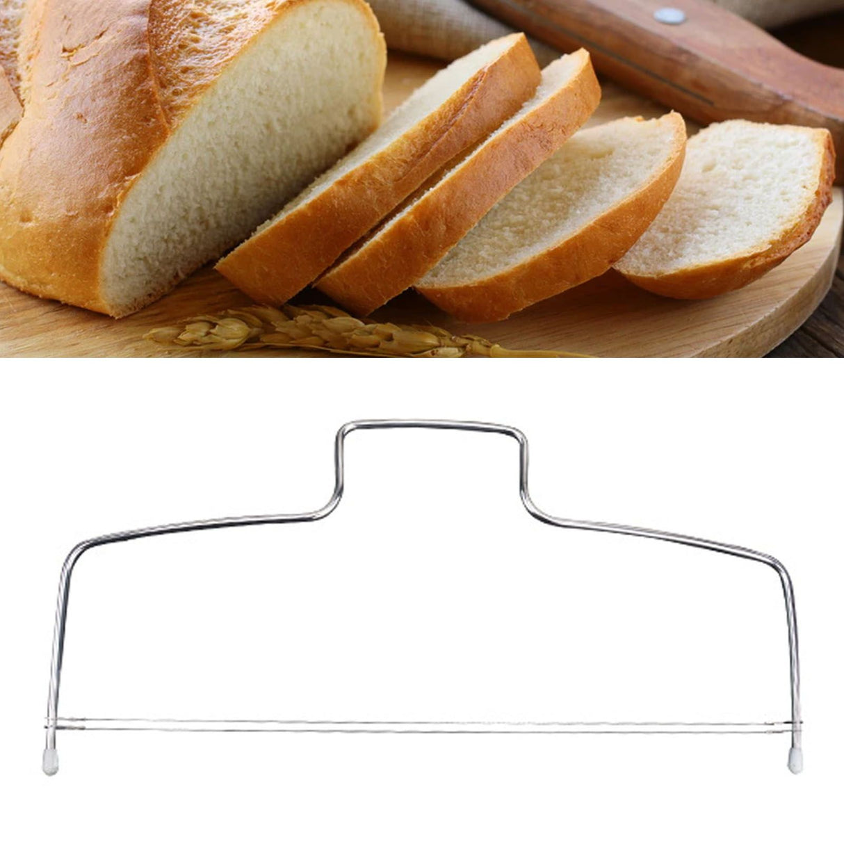 Cake Leveler Stainless Steel 8 Gear Adjustable Cake Layer Cutter with Detachable Wire for Baking Tool Two Wire