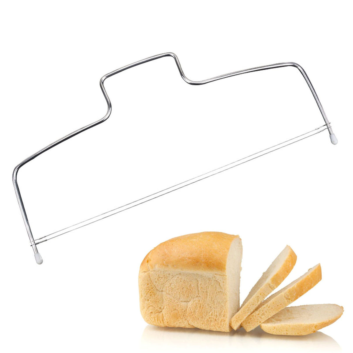 Cake Leveler Stainless Steel 8 Gear Adjustable Cake Layer Cutter with Detachable Wire for Baking Tool Two Wire
