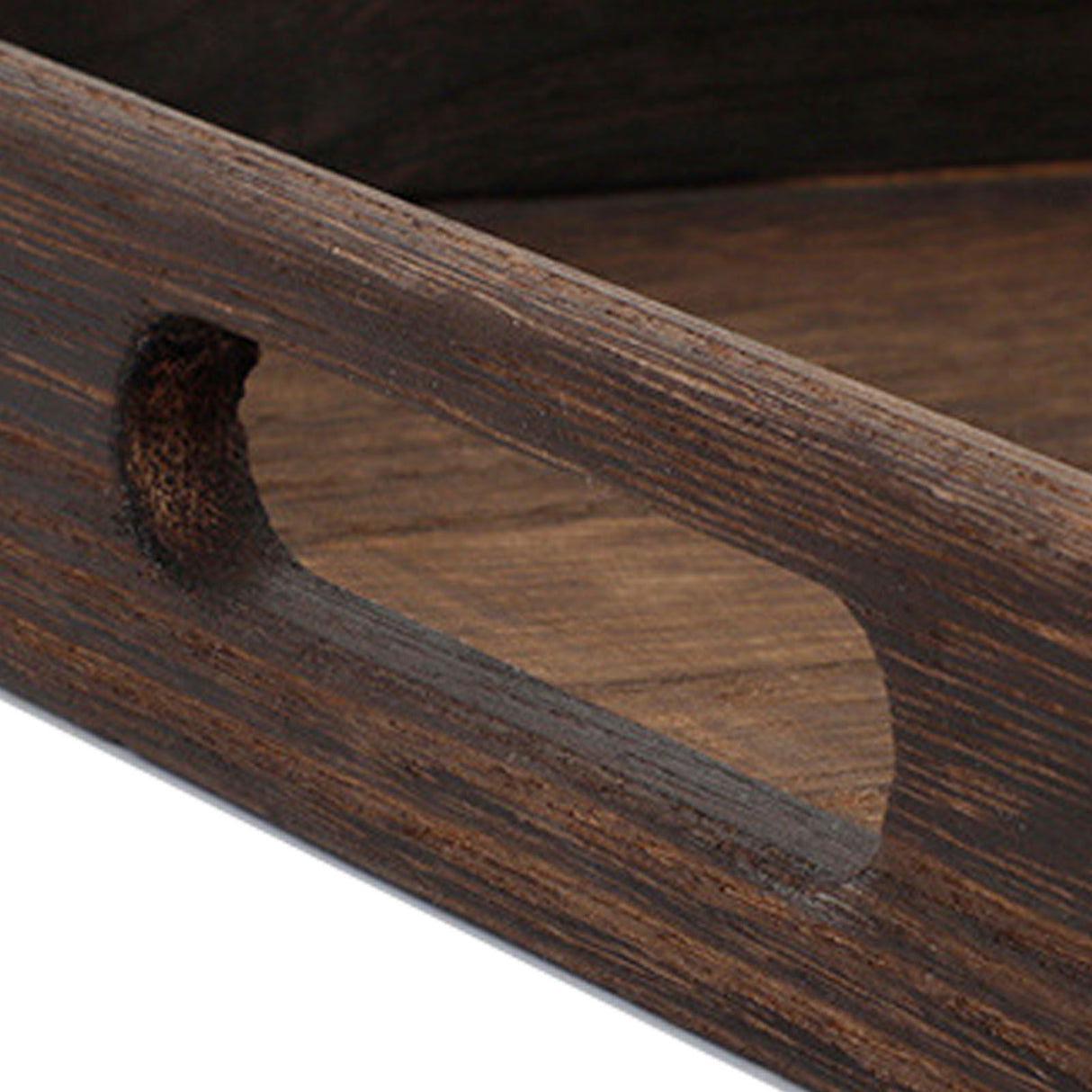 Wood Tea Tray Fade Resistant Exquisite Retro Reinforced Rectangular Tea Serving Tray