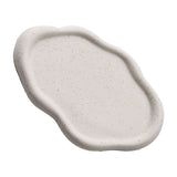 Jewelry Plate Ceramic Glossy Appearance Simple Modern Stylish Storage Tray for Home Gift White Oval