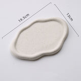 Jewelry Plate Ceramic Glossy Appearance Simple Modern Stylish Storage Tray for Home Gift White Oval