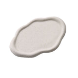 Jewelry Plate Ceramic Glossy Appearance Simple Modern Stylish Storage Tray for Home Gift White Oval