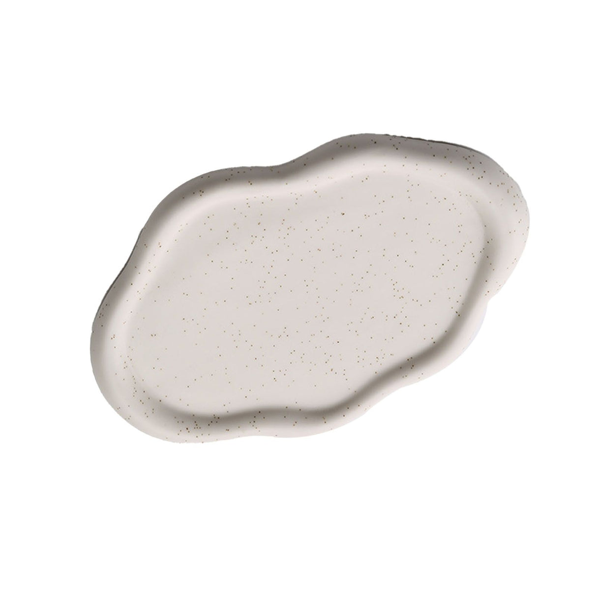 Jewelry Plate Ceramic Glossy Appearance Simple Modern Stylish Storage Tray for Home Gift White Oval