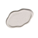 Jewelry Plate Ceramic Glossy Appearance Simple Modern Stylish Storage Tray for Home Gift White Oval - Extra Image