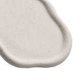 Jewelry Plate Ceramic Glossy Appearance Simple Modern Stylish Storage Tray for Home Gift White Oval