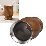 Gourd Cup Double Walled Stainless Steel Insulation Cup for Coffee Beverage Tea 8oz - Rear View