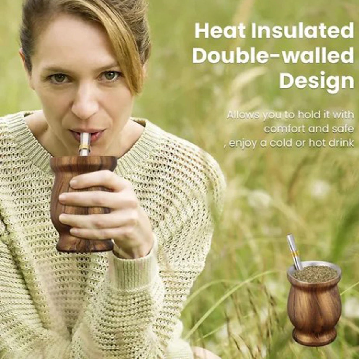 Gourd Cup Double Walled Stainless Steel Insulation Cup for Coffee Beverage Tea 8oz