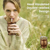 Gourd Cup Double Walled Stainless Steel Insulation Cup for Coffee Beverage Tea 8oz