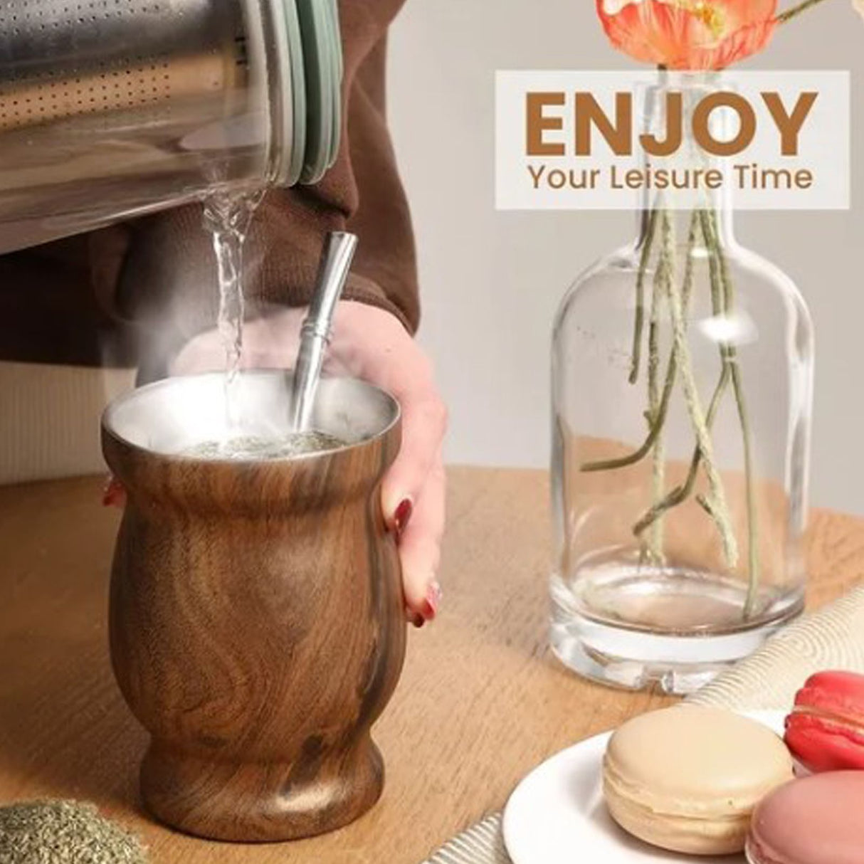 Gourd Cup Double Walled Stainless Steel Insulation Cup for Coffee Beverage Tea 8oz