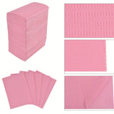 125PCS Tattoo Clean Pad Good Absorption Thick Cloth Disposable Tattoo Tablecloth for Tattooist Pink - 45-Degree Angle