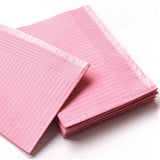 125PCS Tattoo Clean Pad Good Absorption Thick Cloth Disposable Tattoo Tablecloth for Tattooist Pink - Close-Up Angle