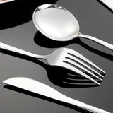 12Pcs Tableware Set Spoons Knives Forks Glossy 410 Stainless Steel Cutlery Set for Home Restaurant Silver