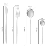 12Pcs Tableware Set Spoons Knives Forks Glossy 410 Stainless Steel Cutlery Set for Home Restaurant Silver