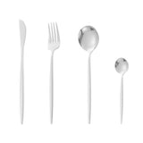 12Pcs Tableware Set Spoons Knives Forks Glossy 410 Stainless Steel Cutlery Set for Home Restaurant Silver - Extra Image