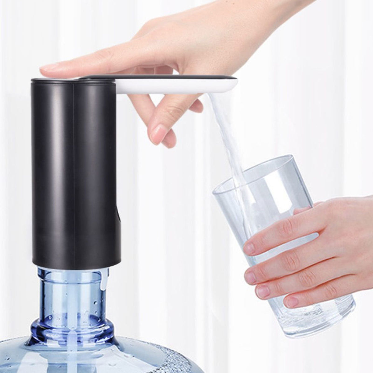 Water Bottle Dispenser Foldable USB Rechargeable Automatic Portable Electric Water Dispenser Pump Black 4W