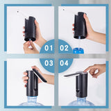 Water Bottle Dispenser Foldable USB Rechargeable Automatic Portable Electric Water Dispenser Pump Black 4W