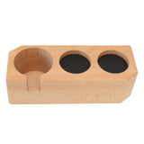 Tamping Station Beech Wood Tamper Mat Stand with Anti Slip Pad for Coffee Bar Accessories L