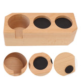 Tamping Station Beech Wood Tamper Mat Stand with Anti Slip Pad for Coffee Bar Accessories L