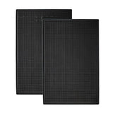 Bar Mat PVC Heat Insulation Drain Pad Black Bar Countertop Spill Mat for Bar Kitchen Restaurant Hotel - Front View