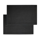 Bar Mat PVC Heat Insulation Drain Pad Black Bar Countertop Spill Mat for Bar Kitchen Restaurant Hotel - 45-Degree Angle