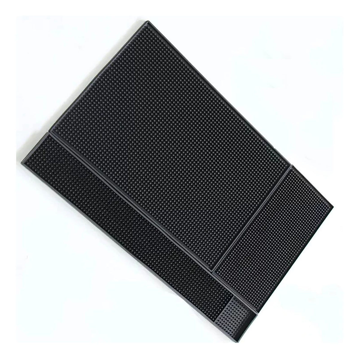 Bar Mat PVC Heat Insulation Drain Pad Black Bar Countertop Spill Mat for Bar Kitchen Restaurant Hotel