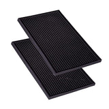 Bar Mat PVC Heat Insulation Drain Pad Black Bar Countertop Spill Mat for Bar Kitchen Restaurant Hotel - Close-Up Angle