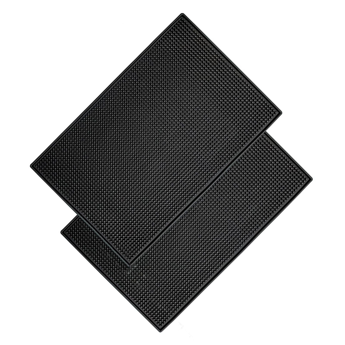 Bar Mat PVC Heat Insulation Drain Pad Black Bar Countertop Spill Mat for Bar Kitchen Restaurant Hotel