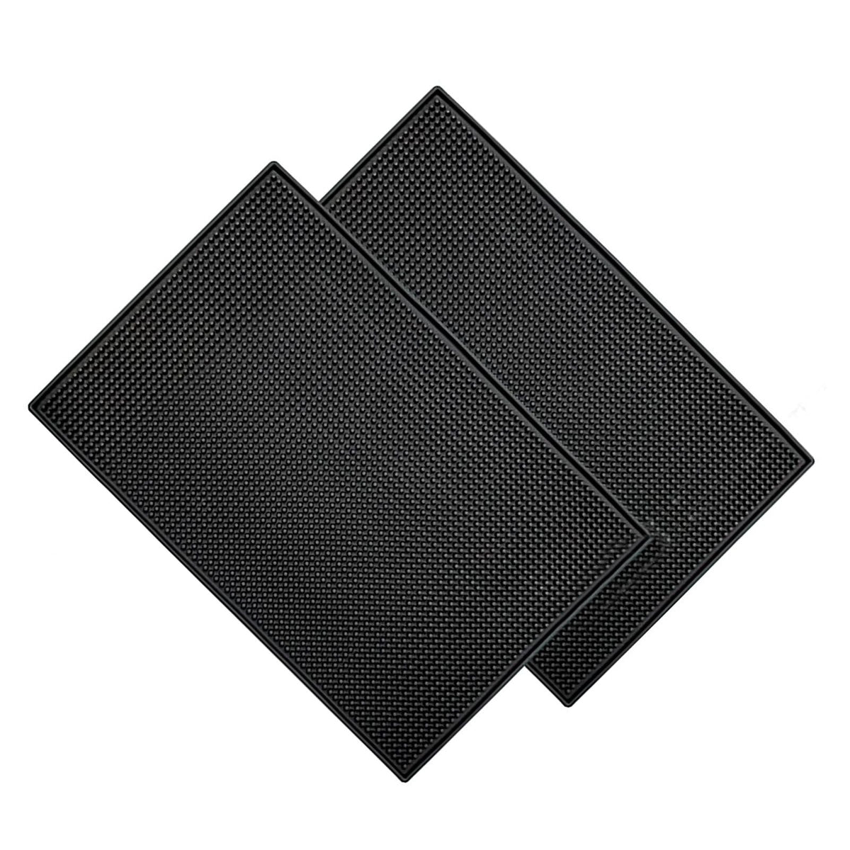 Bar Mat PVC Heat Insulation Drain Pad Black Bar Countertop Spill Mat for Bar Kitchen Restaurant Hotel