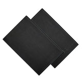 Bar Mat PVC Heat Insulation Drain Pad Black Bar Countertop Spill Mat for Bar Kitchen Restaurant Hotel