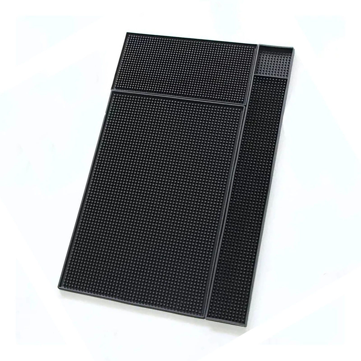 Bar Mat PVC Heat Insulation Drain Pad Black Bar Countertop Spill Mat for Bar Kitchen Restaurant Hotel