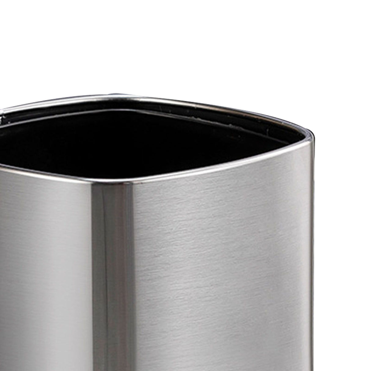 12L Rectangular Trash Can Lidless Living Room Kitchen Office Stainless Steel Dustbin Trash Can
