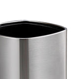 12L Rectangular Trash Can Lidless Living Room Kitchen Office Stainless Steel Dustbin Trash Can