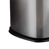 12L Rectangular Trash Can Lidless Living Room Kitchen Office Stainless Steel Dustbin Trash Can - Extra Image