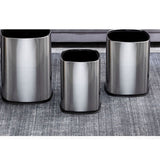12L Rectangular Trash Can Lidless Living Room Kitchen Office Stainless Steel Dustbin Trash Can - Extra Image